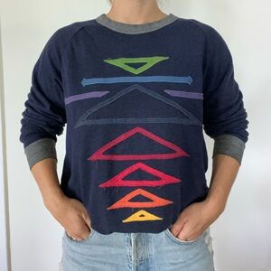 Aviator Nation Navy and Rainbow sweatshirt